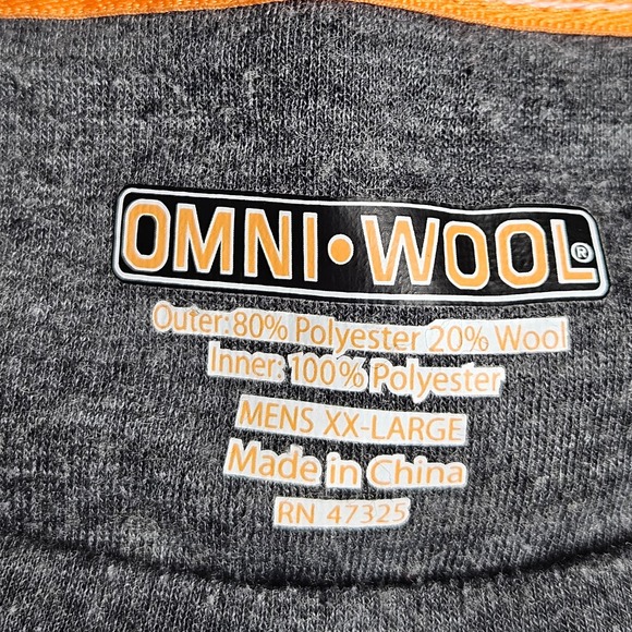 Omniwool Shirt Mens XXL Gray Baselayer Long Sleeve Crew Neck Outdoor Hiking - Picture 3 of 9
